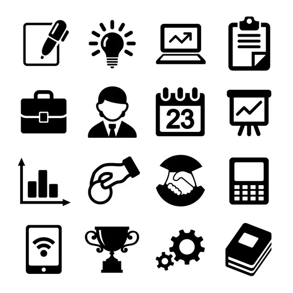 Icônes d'affaires, gestion et ressources humaines . — Image vectorielle