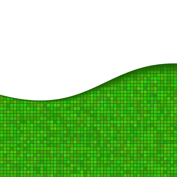 Çizgili yeşil dalga arka plan — Stok Vektör