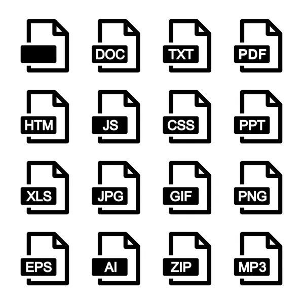 Ensemble d'icônes de document — Image vectorielle