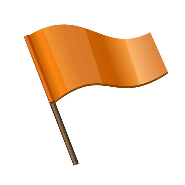 Icono de bandera de rizo naranja — Vector de stock