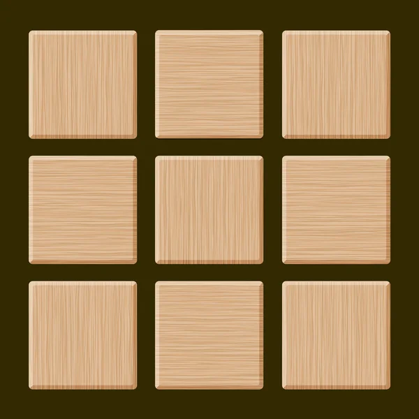 Set of Blank Wood Box — Stock Vector