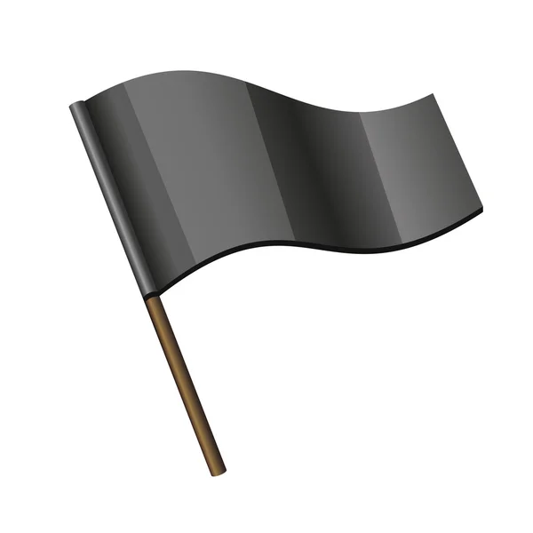 Ícone preto da bandeira da onda — Vetor de Stock