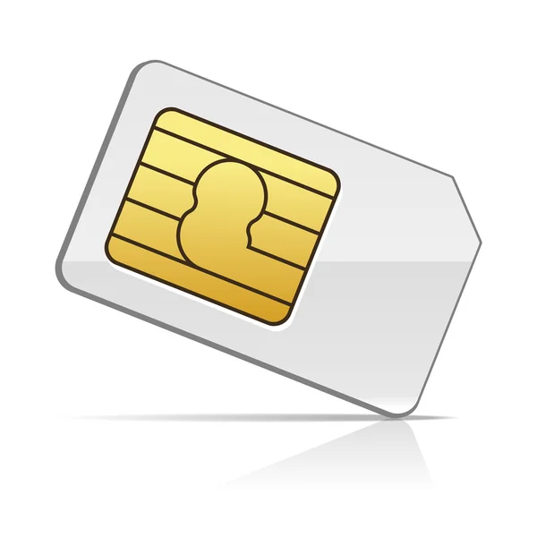 Sim Card on White Background — Stock Vector