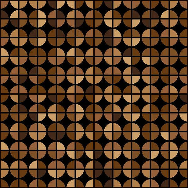 咖啡颜色的圆环图无缝模式 — 图库矢量图片