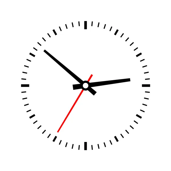 Orologio quadrante su sfondo bianco. Vettore — Vettoriale Stock