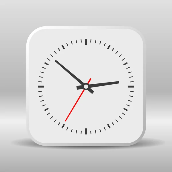 Icona dell'orologio su sfondo bianco. Vettore — Vettoriale Stock