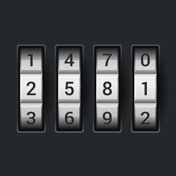 Code de verrouillage à combinaison. sur fond sombre Vecteur — Image vectorielle