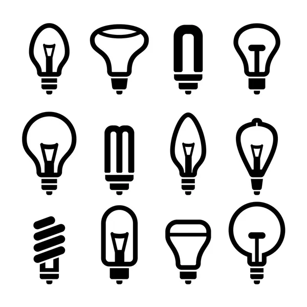 Light bulbs. Bulb icon set 2. Vector — Stock Vector