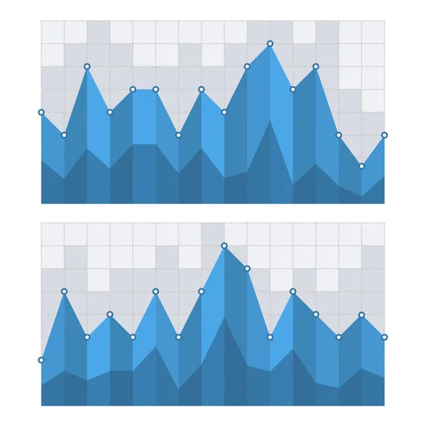 Diagramme d'affaires bleu Graphique graphique. Vecteur — Image vectorielle