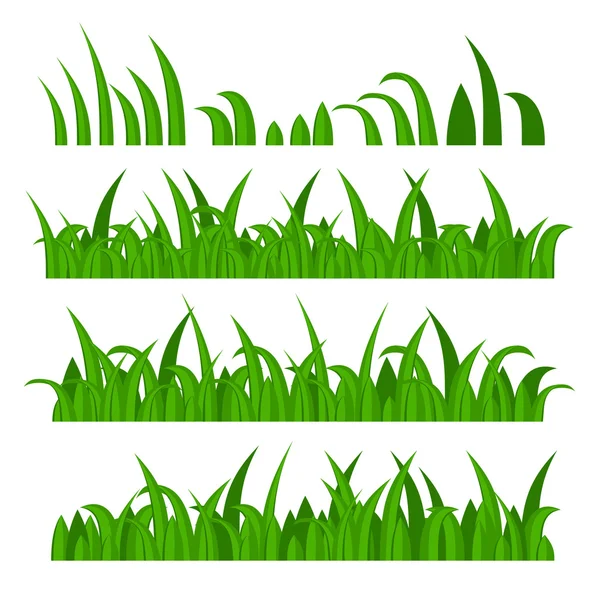 Groen gras constructor op wit. vector — Stockvector