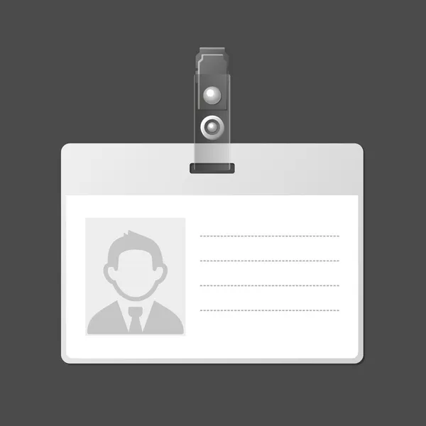 Plantilla de identificación de tarjeta de identificación en blanco. Vector — Vector de stock