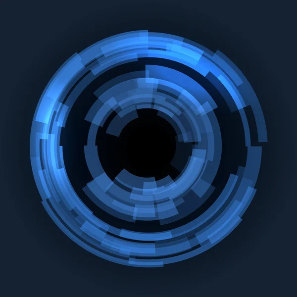 Abstracte technologie blauwe cirkels achtergrond. vector — Stockvector