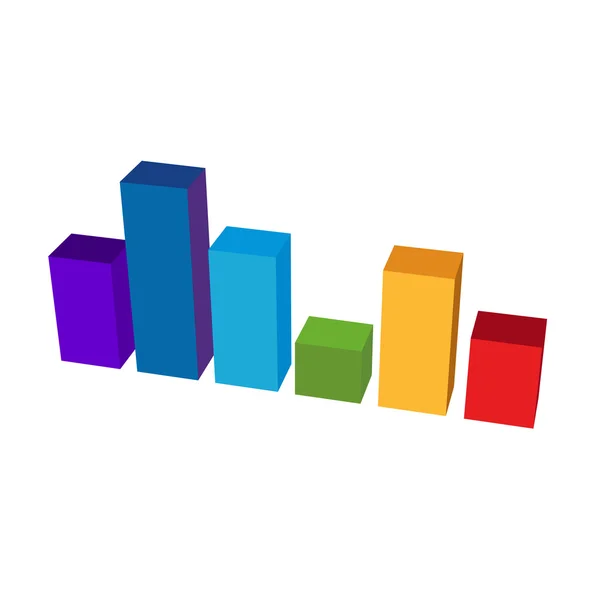 Gráfico Ícone do diagrama de cores. Vetor — Vetor de Stock