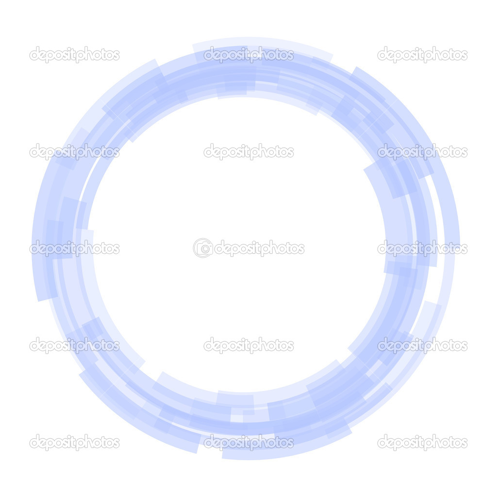 Abstract Technology Blue Circles Background. Vector