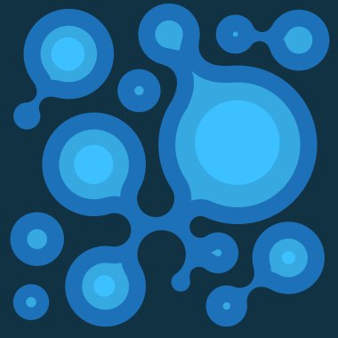 mavi soyut molekül tıbbi geçmişi. vektör