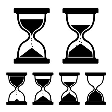 kum cam clock simgeler kümesi. vektör