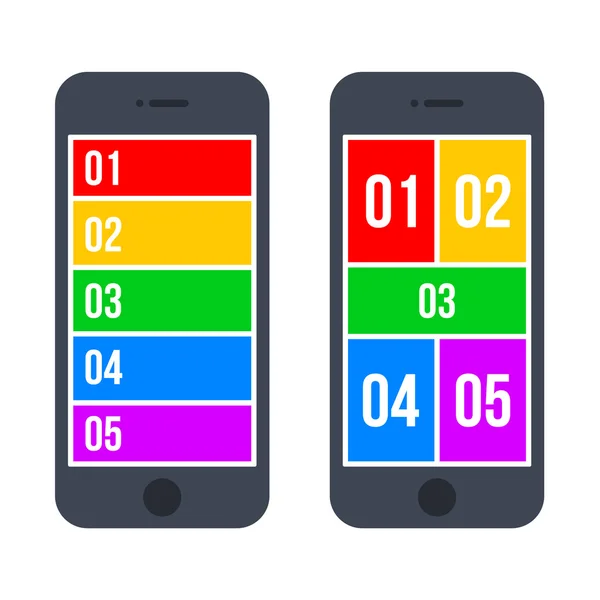 Infographic smartphone concept in vlakke stijl. vector — Stockvector