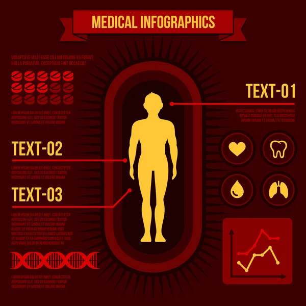 Infografiki medyczne — Wektor stockowy