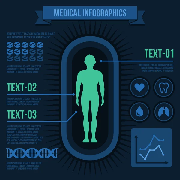 Infografías médicas — Archivo Imágenes Vectoriales