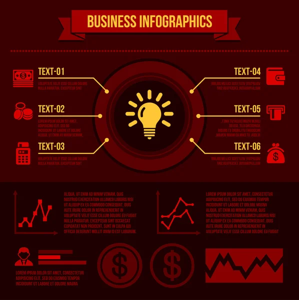 Elementi di infografica aziendale . — Vettoriale Stock