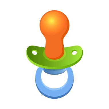 beyaz arkaplanda bebek emziği.