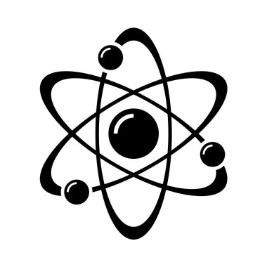 Beyaz bankamatik atom parçası. vektör