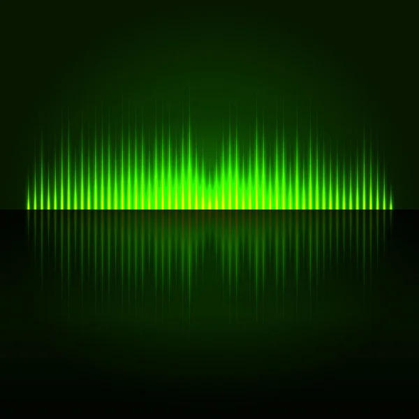 Grüner digitaler, abstrakter Equalizer-Hintergrund. Vektor — Stockvektor