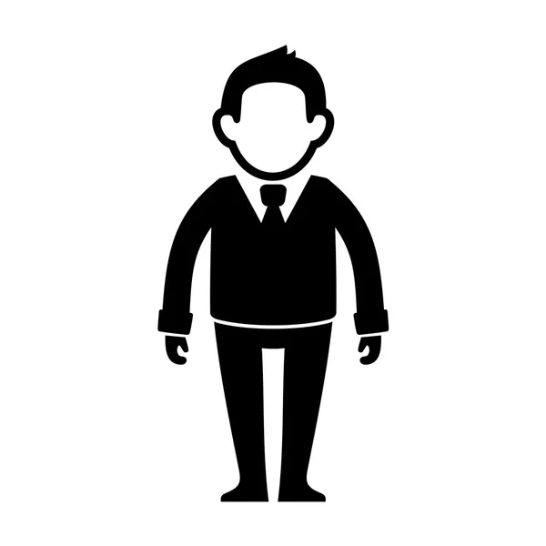 Businessman Black Silhouette Web Icon. Vector — Stock Vector