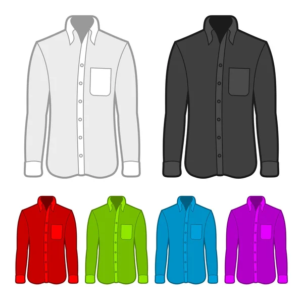 Camisa en varios colores . — Archivo Imágenes Vectoriales