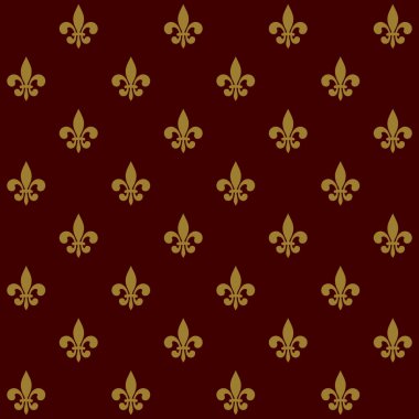 Royal lily fleur de lis seamless modeli. vektör