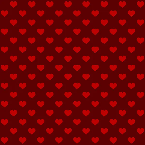 Seamless Retro Style Pattern with Hearts. Vector — Stock Vector