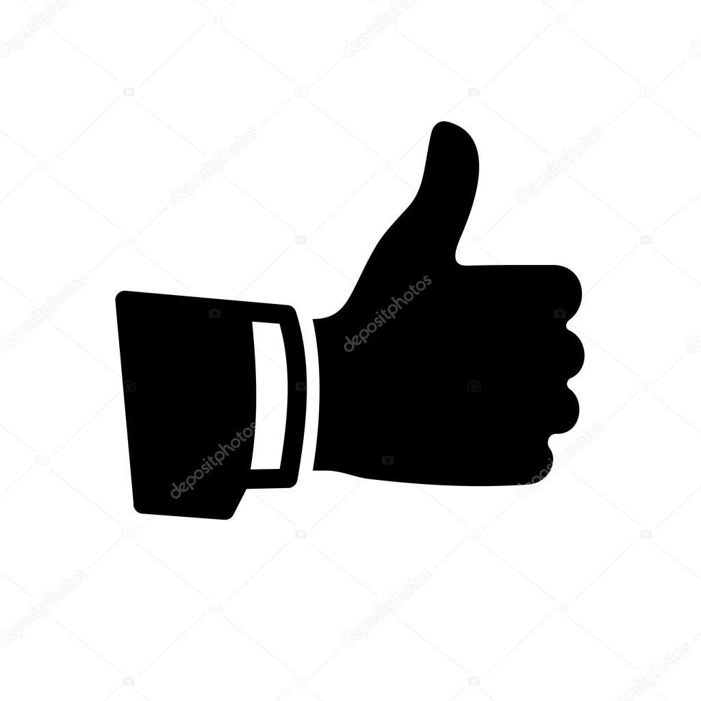 Vector Black Thumb Up Icon