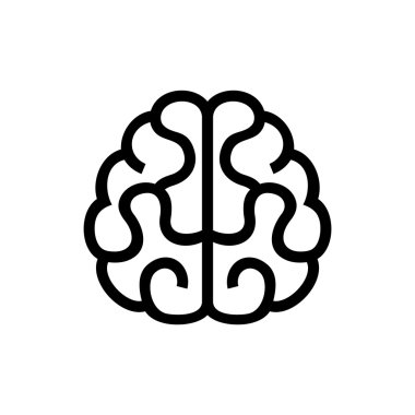Brain Icon. Vector on White Background