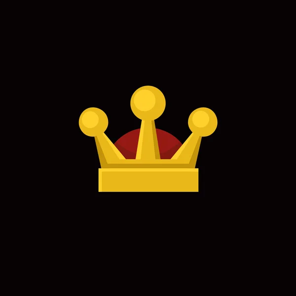Ícone Crown em estilo de design plano. Vetor — Vetor de Stock