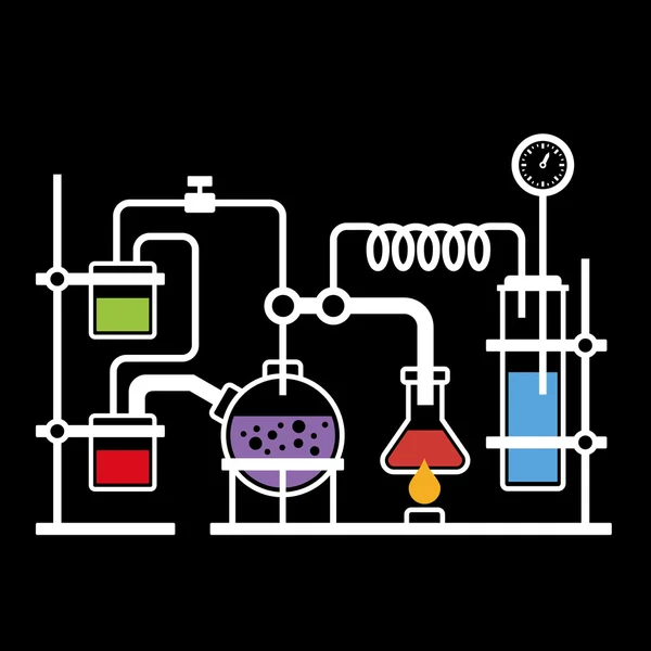 Infografía del laboratorio de química — Archivo Imágenes Vectoriales