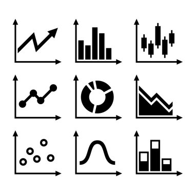 Basit dizi Diyagram ve grafik. vektör