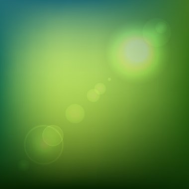 yeşil yumuşak lens flare ışık arka plan renkli. vektör
