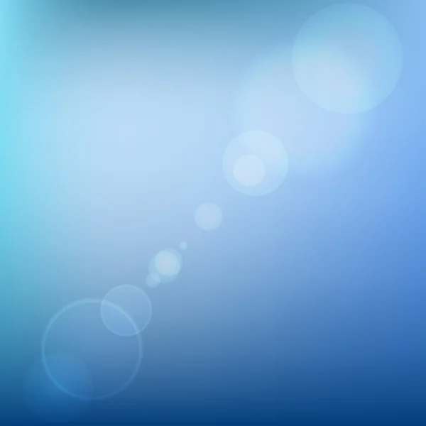 ブルーの柔らかい色のレンズ フレアの光と抽象的な背景。ベクトル — ストックベクタ