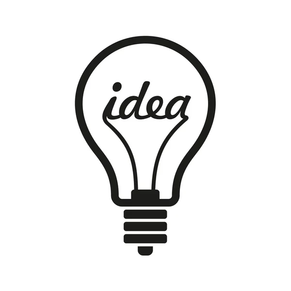 Creative Idea in Bulb Shape sebagai Ikon Konsep Inspirasi. Vektor - Stok Vektor