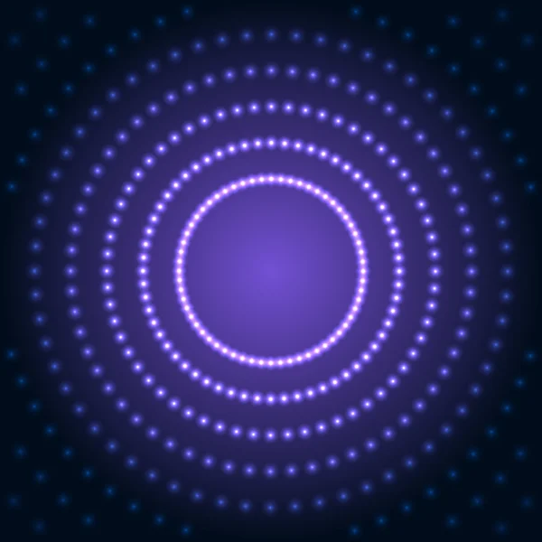 Fondo abstracto azul con luz de puntos llamarada de lente. Vector — Vector de stock