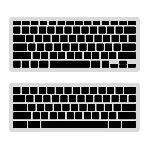 Computer Keyboard Blank Template Set. Vector — Stock Vector