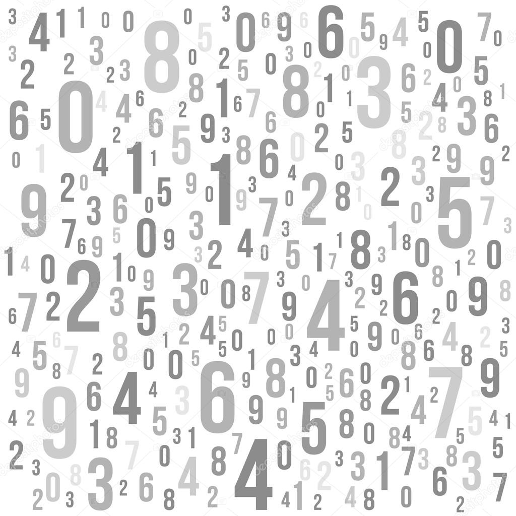 Abstract Background with Numbers. Vector