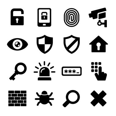 Güvenlik Icons set