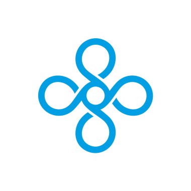 Vintage monogram logo şablonu. vektör