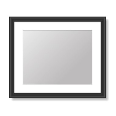 Beyaz Arkaplanda Boş Resim Çerçeve Şablonu. Vektör