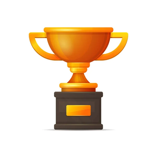 Золотой кубок или икона кубка. Награда победителя. Вектор — стоковый вектор