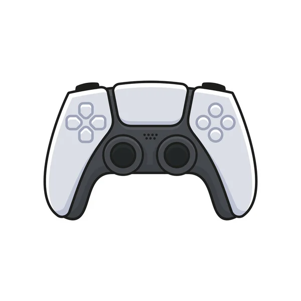 Controlador de juego. Icono Joystick Blanco. Gamepad para Game Console. Vector — Archivo Imágenes Vectoriales