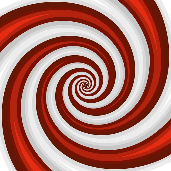 Red and White Hypnotic Spiral Background. Vector Illustration