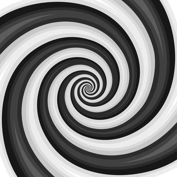 Black and White Hypnotic Spiral Background. Vector Illustration