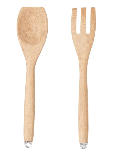 Wooden fork and spoon — Stock Photo, Image